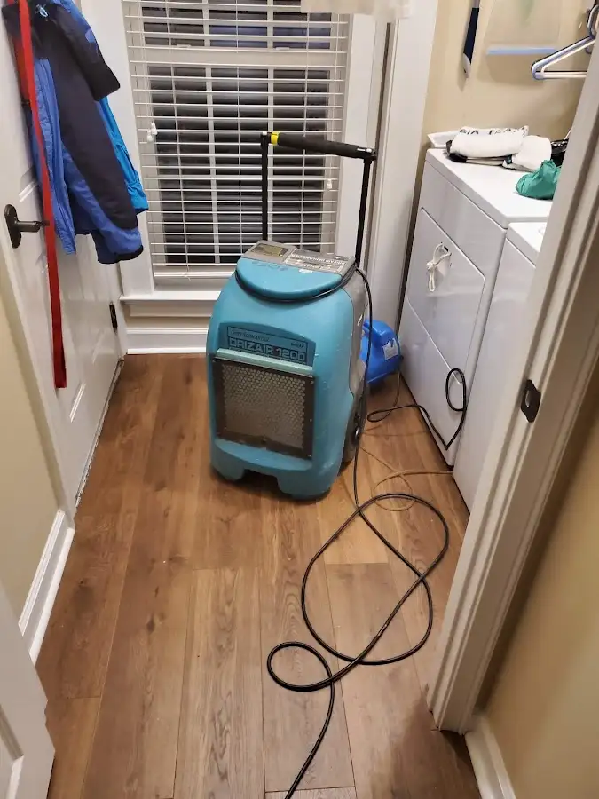 Commercial dehumidifier deployed for Flood Damage Cleanup in Barling